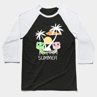 Summer with Lizard Baseball T-Shirt